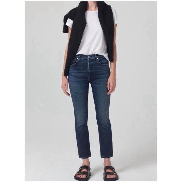 Citizens Of Humanity Dark Blue Ankle Jeans - Picture 1 of 5